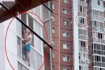Nghi ngờ vợ ngoại tình, chồng bế con trai ra cửa sổ chung cư tầng 14 đòi nhảy xuống