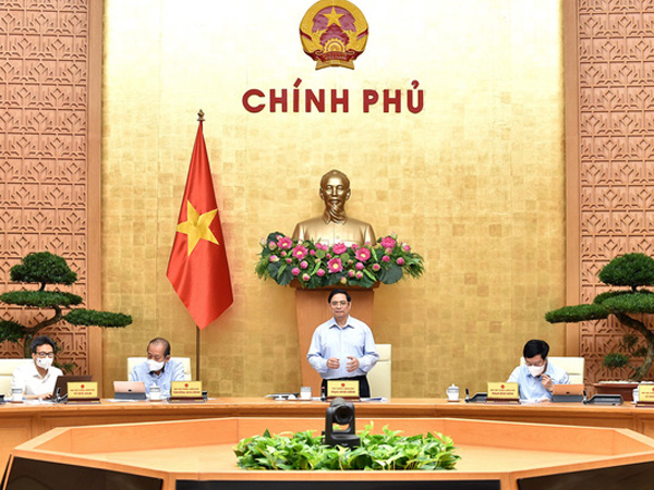  Thủ tướng Phạm Minh Chính phát biểu tại phiên họp Chính phủ - Ảnh: VGP