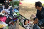 Người bố một mình địu con 2 tuổi đi xe máy hồi hương: 'Nó nhớ hơi mẹ, cứ khóc suốt'