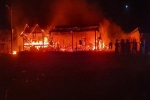 Cháy lớn trong đêm, ngôi nhà của 2 vợ chồng giáo viên bị thiêu rụi