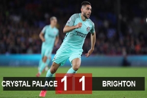 Kết quả Crystal Palace 1-1 Brighton: Lỡ cơ hội lịch sử chiếm ngôi đầu Ngoại hạng Anh