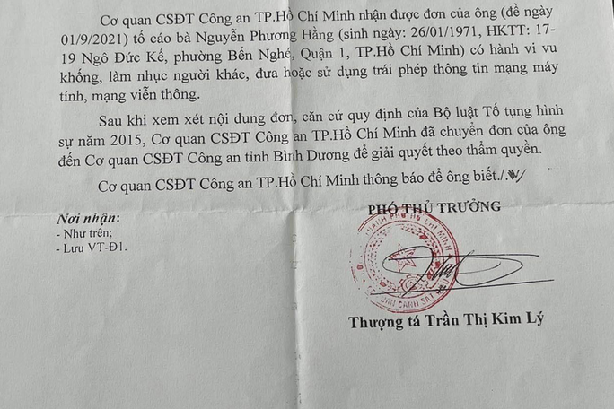 Công an TP HCM gửi thông báo đến ca sĩ Đàm Vĩnh Hưng - Ảnh 1.