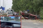Xuất hiện clip nghi là camera hành trình xe gặp tai nạn thảm khốc ở Bắc Ninh, ám ảnh nhất là tiếng rít động cơ