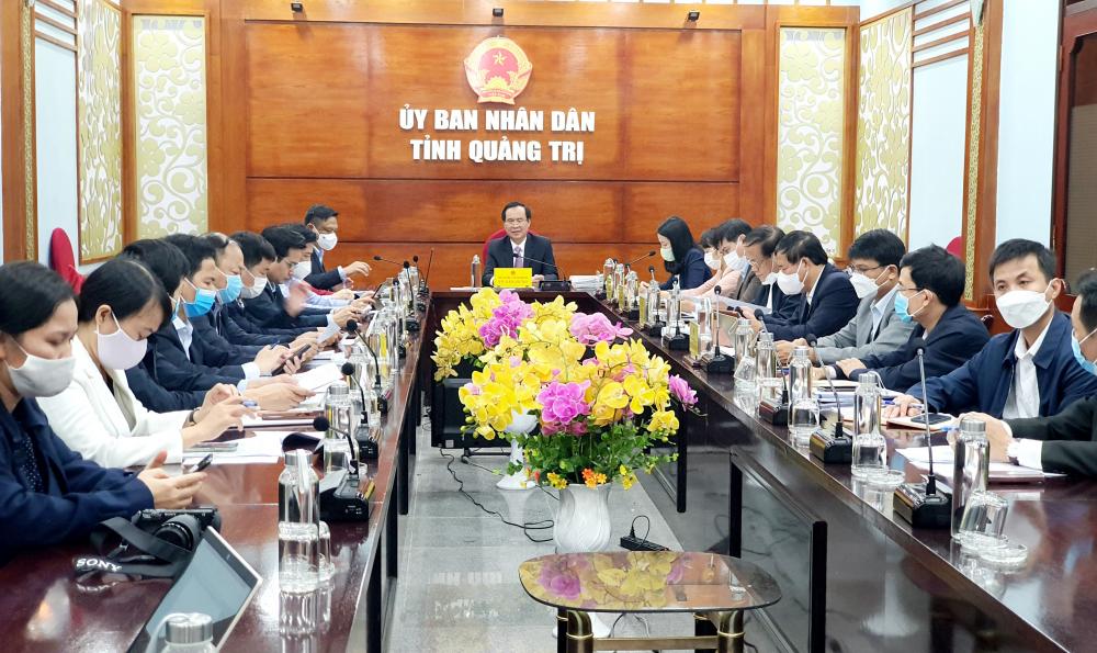 Chủ tịch UBND tỉnh Võ Văn Hưng thống nhất với EGATi khởi động Dự án Nhà máy Nhiệt điện Quảng Trị 1 vào tháng 10/2022 - Ảnh: T.T