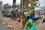 Hiện trường kinh hoàng xe tải mất lái tông hàng loạt xe máy khiến nhiều người bị thương ở Bình Dương