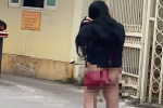 Người phụ nữ không mặc quần, đứng chửi bới trước cổng Bưu điện tỉnh Nghệ An