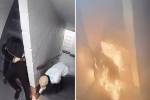 Nam thanh niên cầm bật lửa thiêu chết người đàn ông vô gia cư đang ngủ trên bậc thang chung cư