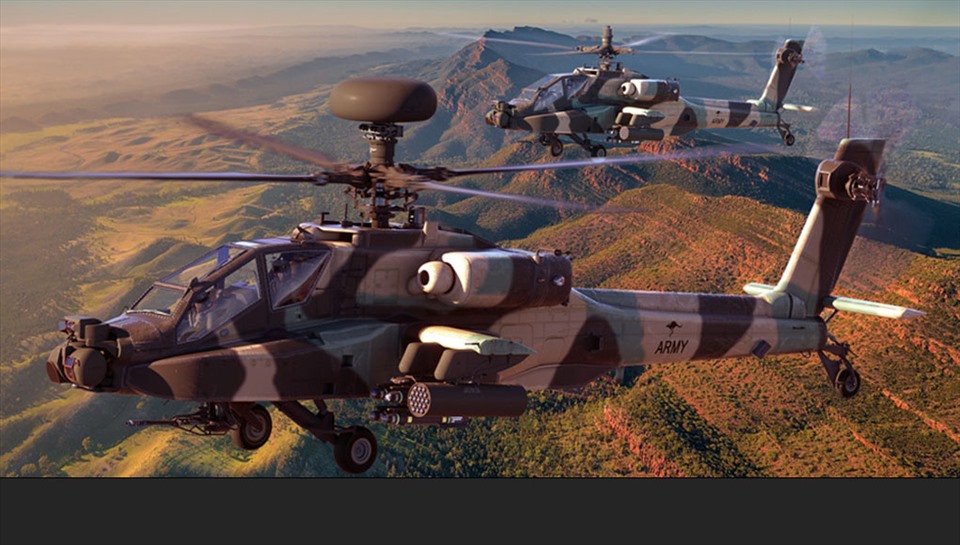 Trực thăng AH-64E Apache Guardian. Ảnh: Quân đội Australia.