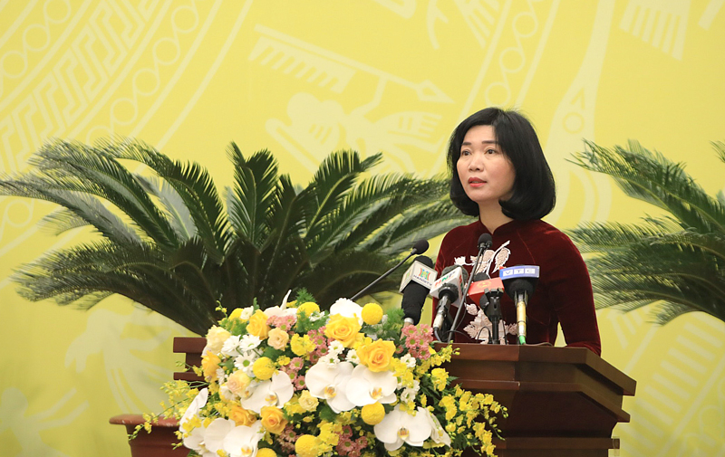 Phó Chủ tịch Thường trực HĐND thành phố Hà Nội Phùng Thị Hồng Hà.