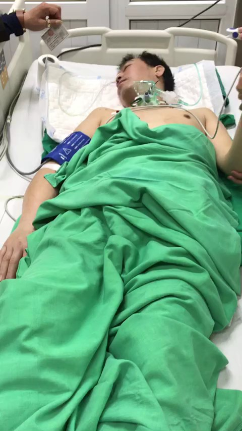 Bệnh nhân Bài tại thời điểm điều trị tại Bệnh viện K Tân Triều.