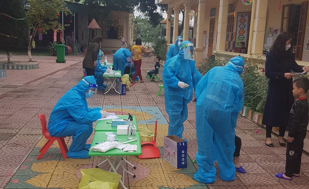 Hiện đã phát hiện 36 học sinh trên địa bàn xã Thanh Lương ở 4 cấp học nhiễm Covid-19.