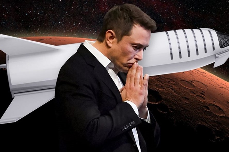 Elon Musk tham vọng đưa con người lên sao Hỏa. Ảnh: SpaceX/AFP.