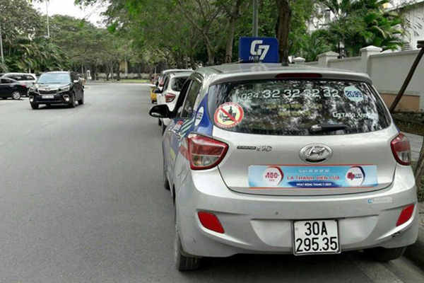 Chiếc xe taxi G7 mà tên cướp taxi bất thành.