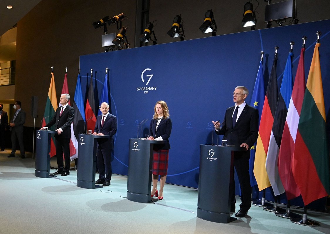 Lãnh đạo các nước Baltic họp tại Berlin, Đức hôm 10/2. Ảnh: Reuters.