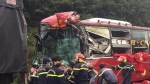 VỪA SÁNG NAY: Xe khách BKS Bình Định va chạm xe đầu kéo khiến 1 người tử vong, 10 người bị thương