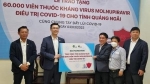 Trao tặng 60.000 viên thuốc kháng Virus Molnupiravir cho tỉnh Quảng Ngãi
