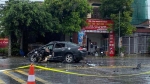 VỪA XONG tại Thái Bình: Va chạm xe công với ô tô 5 chỗ, hiện trường vỡ vụn, chưa xác định thương vong