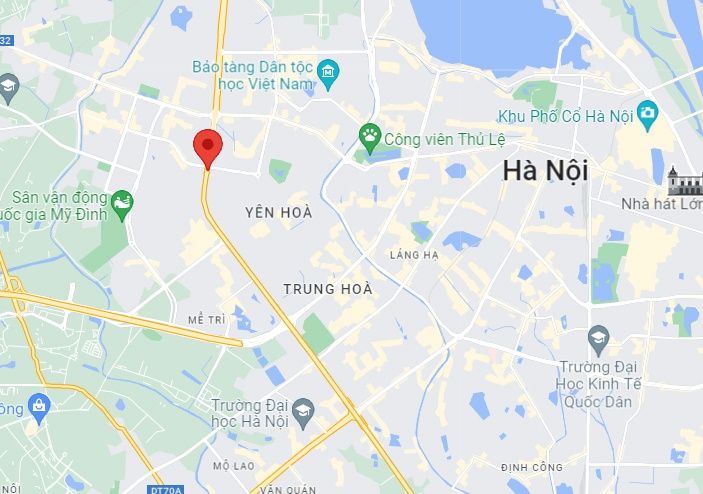 Vụ tai nạn xảy ra ở đường vành đai 3 trên cao, quận Nam Từ Liêm, Hà Nội. Ảnh: Google Maps.