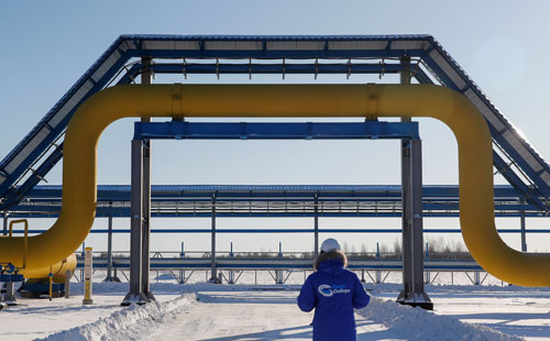 Một phần đường ống dẫn khí đốt của Tập đoàn Gazprom ở vùng Amur - Nga. Ảnh: Reuters.