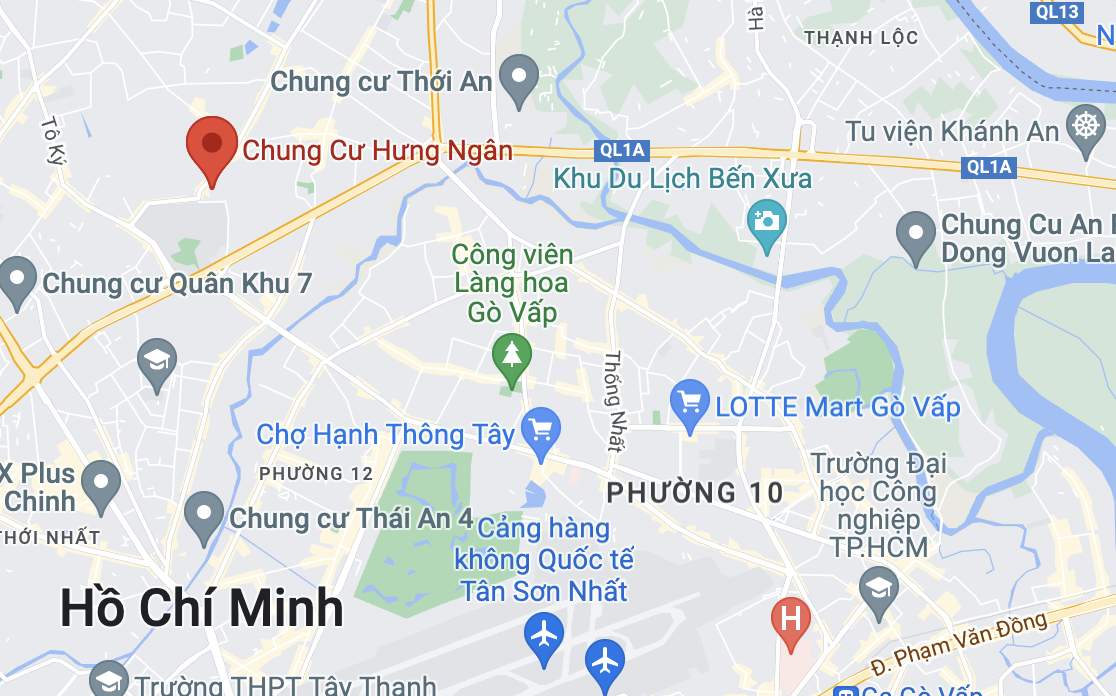 Hỏa hoạn xảy ra tại chung cư trên đường Dương Thị Mười, quận 12. Ảnh: Google Maps.