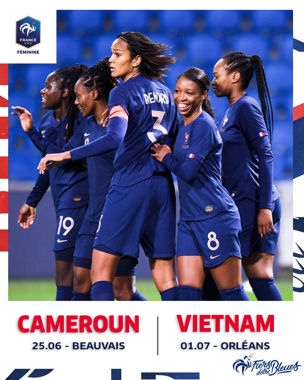 Thông báo của LĐBĐ Pháp về trận giao hữu với tuyển nữ Việt Nam.