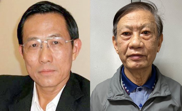 Ông Cao Minh Quang (trái) và cựu vụ trưởng Nguyễn Nam Liên.