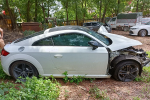 Chiếc Audi nát đầu sau vụ tông chết 3 người ở Bắc Giang