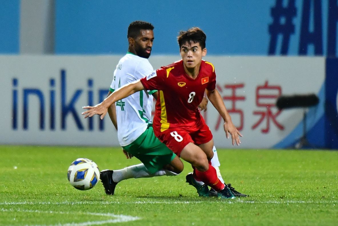 Trước khi thủng lưới vì thoáng sai lầm, U23 Việt Nam đã chơi sòng phẳng với đối thủ hàng đầu châu lục. Ảnh: AFC.