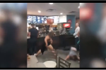 Clip: Người phụ nữ tung đòn quật ngã nam thanh niên trong quán ăn