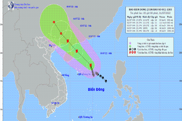 Bão số 1 có thể mạnh thêm, sức gió mạnh nhất giật cấp 13
