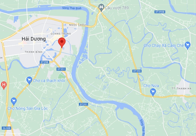 Nút giao Thanh Niên - Tôn Đức Thắng, phường Hải Tân, thành phố Hải Dương, tỉnh Hải Dương. Ảnh: Google Maps.
