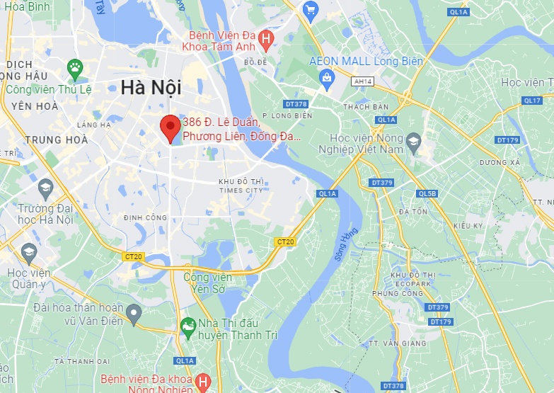 Sự việc xảy ra trên đường Lê Duẩn, quận Đống Đa, Hà Nội. Ảnh: Google Maps.