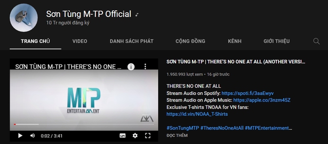 Là nghệ sĩ đầu tiên đạt 10 triệu sub từ Youtube, Sơn Tùng M-TP có thể kiếm được bao nhiêu tiền trên nền tảng này? - Ảnh 1.