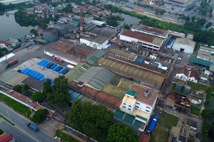 Ảnh: Toàn cảnh nhà máy Daesang Phú Thọ, nơi xảy ra sự cố khiến 5 người thương vong