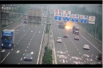 Video xe tải hóa cầu lửa sáng rực trên cao tốc