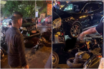 Camera hành trình vụ SantaFe tông liên hoàn ở Hà Nội: 15 giây trước tai nạn