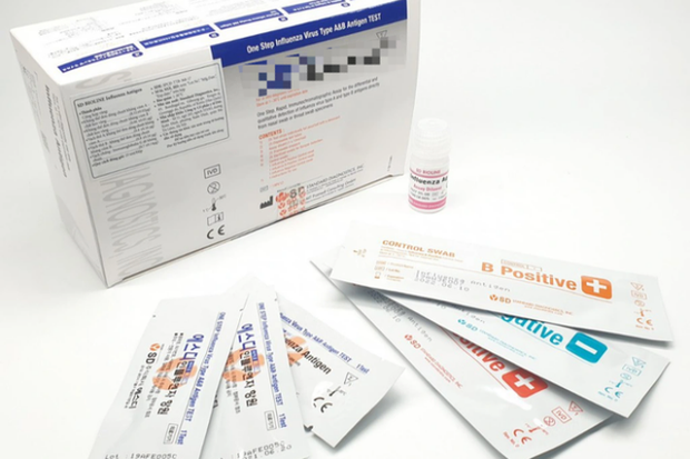 Kit test nhanh cúm A được bán phổ biến trên mạng. Ảnh minh họa.