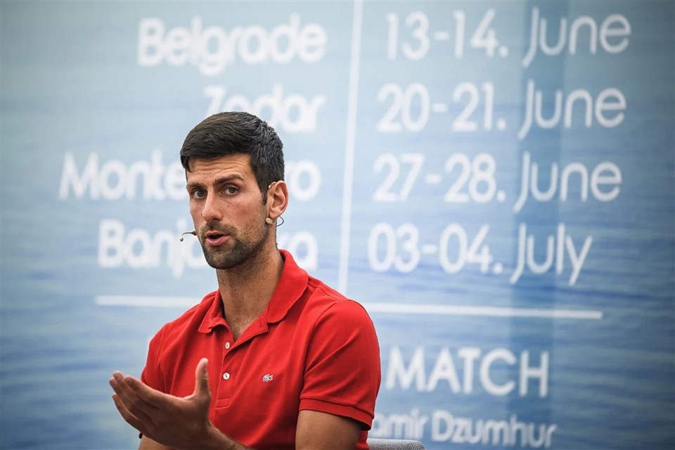 Adria Tour là sự kiện Djokovic tổ chức vì mục đích từ thiện. Ảnh: SBS.