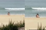 Xôn xao clip đôi nam nữ thản nhiên 'quấn' lấy nhau giữa bãi biển giống tại Đà Nẵng, mặc kệ bão gần bờ
