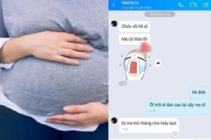 Cười bò trước đoạn tin nhắn của người mẹ với con gái khi biết mình có bầu ở tuổi 54