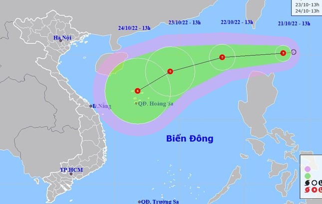 Áp thấp nhiệt đới giật cấp 8 đang tiến vào biển Đông