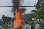 CLIP: Nhiều tiếng nổ trong chiếc xe cháy ngùn ngụt ở Đồng Nai