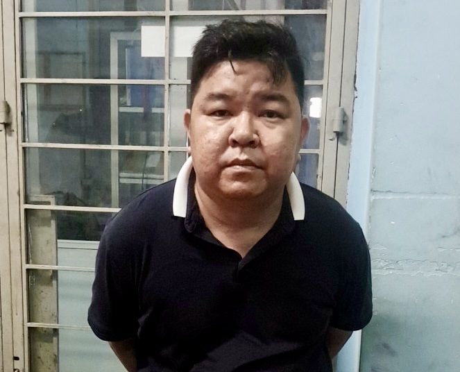 Bị can Nguyễn Văn Thái khi bị bắt. Ảnh: CTV