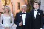 Barron Trump nổi bật trong đám cưới của chị gái
