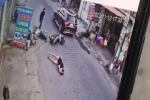 Video: Tông liên tiếp vào xe máy, ôtô Mercedes, nữ tài xế nằm gục