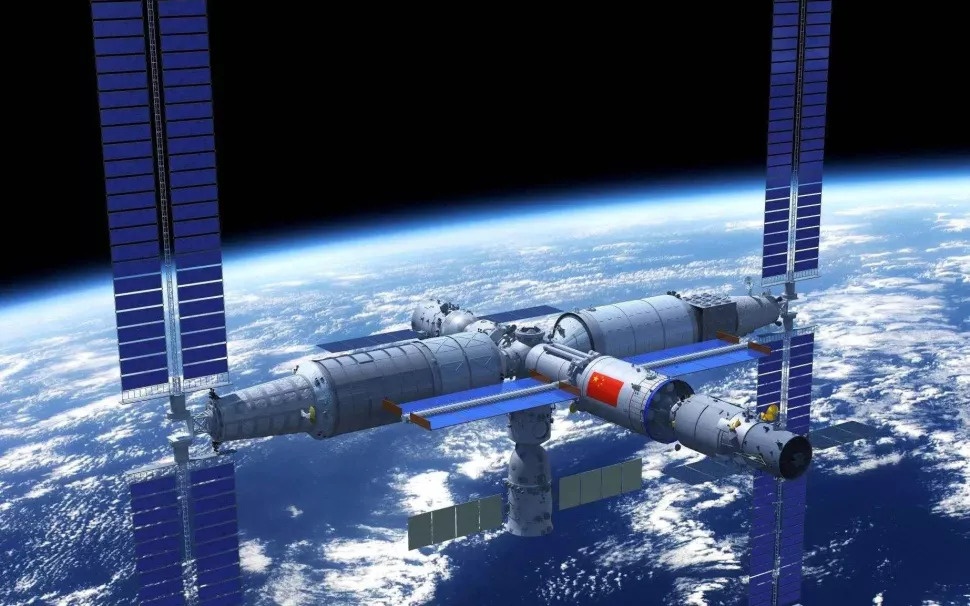 Trung Quốc bắt đầu xây dựng trạm vũ trụ Thiên Cung vào năm 2021, dự kiến hoàn thành vào cuối năm nay. Ảnh: China Manned Space Engineering Office.