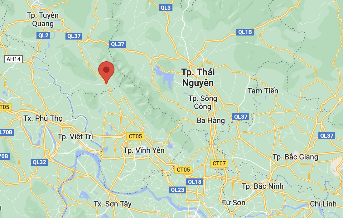 Xã Sơn Nam, huyện Sơn Dương, Tuyên Quang. Ảnh: Google Maps.