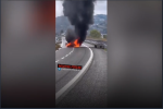 Phóng nhanh trên cao tốc, siêu xe Lamborghini bốc cháy dữ dội ở Italy