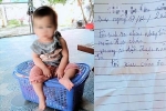 Bé gái gần 1 tuổi bị bỏ rơi bên đường cùng bức thư của người mẹ