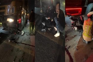 Hưng Yên: Xe máy va chạm với xe tải, nam công nhân tử vong